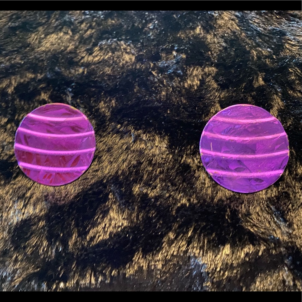 Purple earrings
